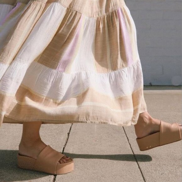 Beek Albatross Platform Flatform Slide Sandal Size 8 Nude Beige Leather NEW $310 - Picture 15 of 15